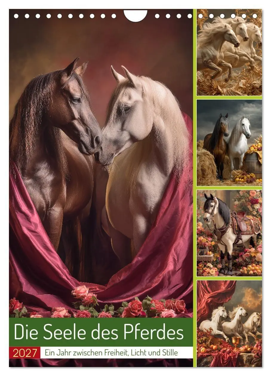 Cover: 9783516752144 | Edle Pferde (Wandkalender 2027 DIN A4 hoch), CALVENDO Monatskalender