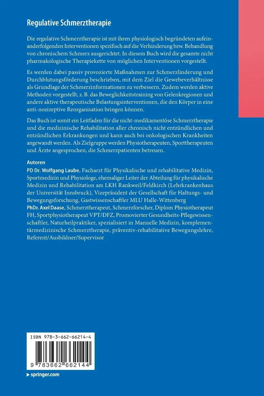 Rückseite: 9783662662144 | Regulative Schmerztherapie | Axel Daase (u. a.) | Taschenbuch | xx