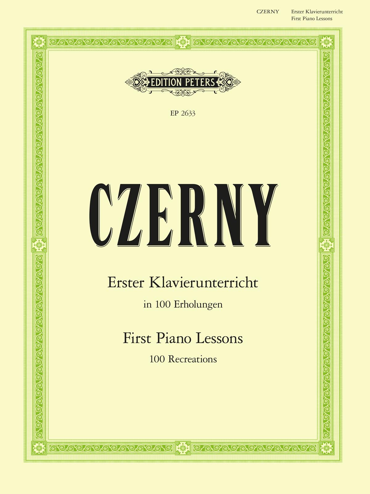 Cover: 9790014012144 | First Piano Lessons | Carl Czerny | Broschüre | Edition Peters | Buch