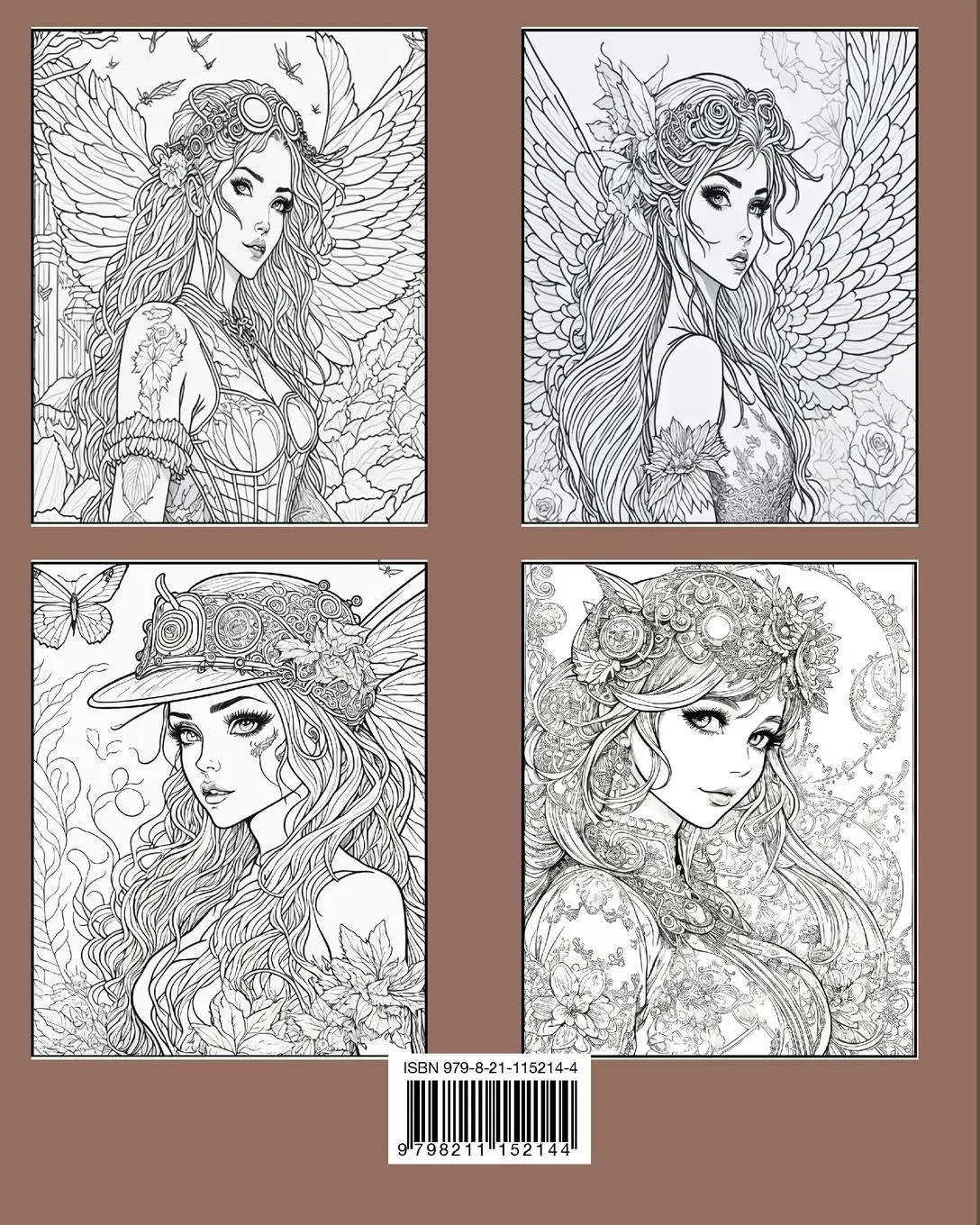 Rückseite: 9798211152144 | Steampunk Fairies Adult Coloring Book | Sophia Caleb | Taschenbuch