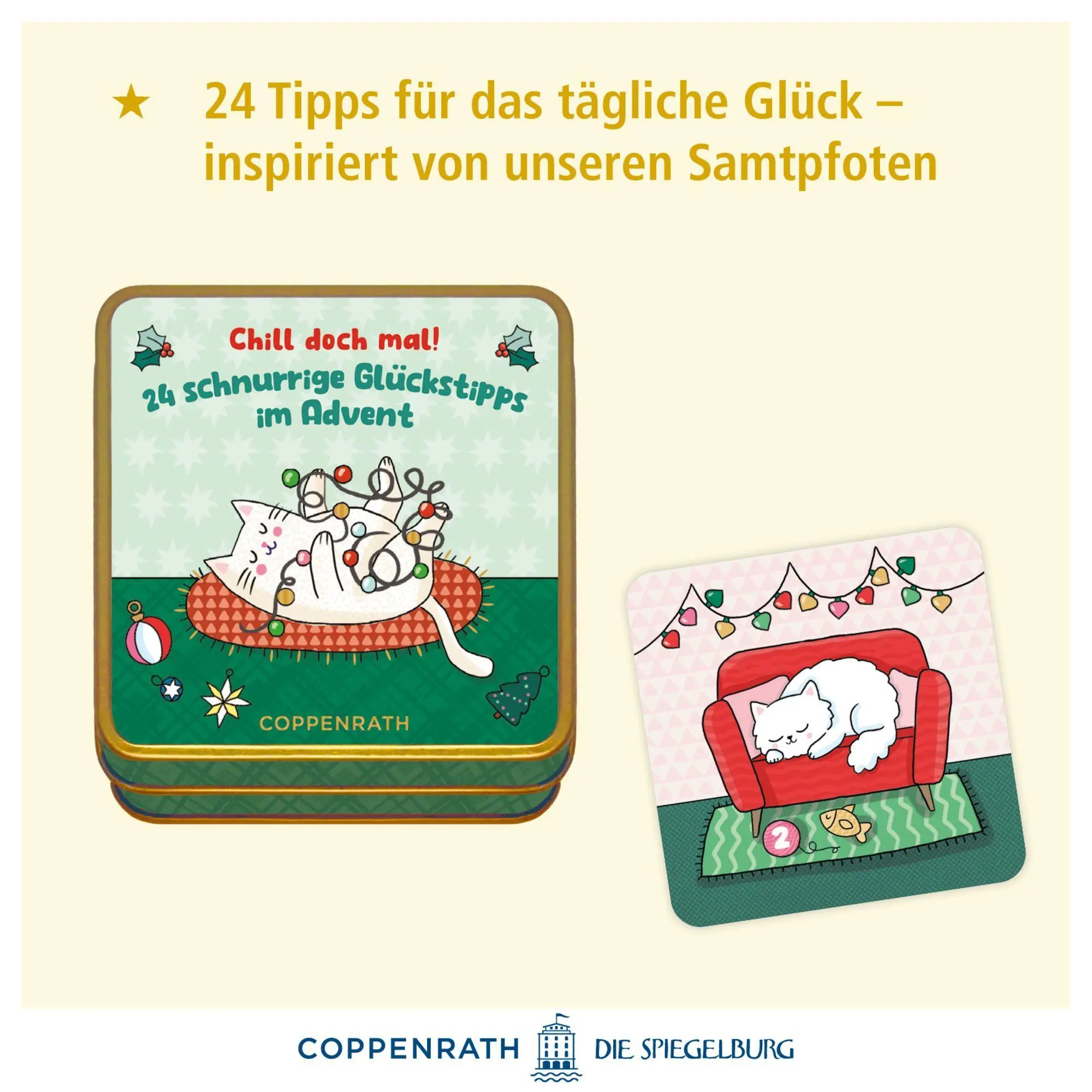 Bild: 4050003972244 | Mitmach-Dosen - Chill doch mal! 24x Yoga im Advent / 24 schnurrige...