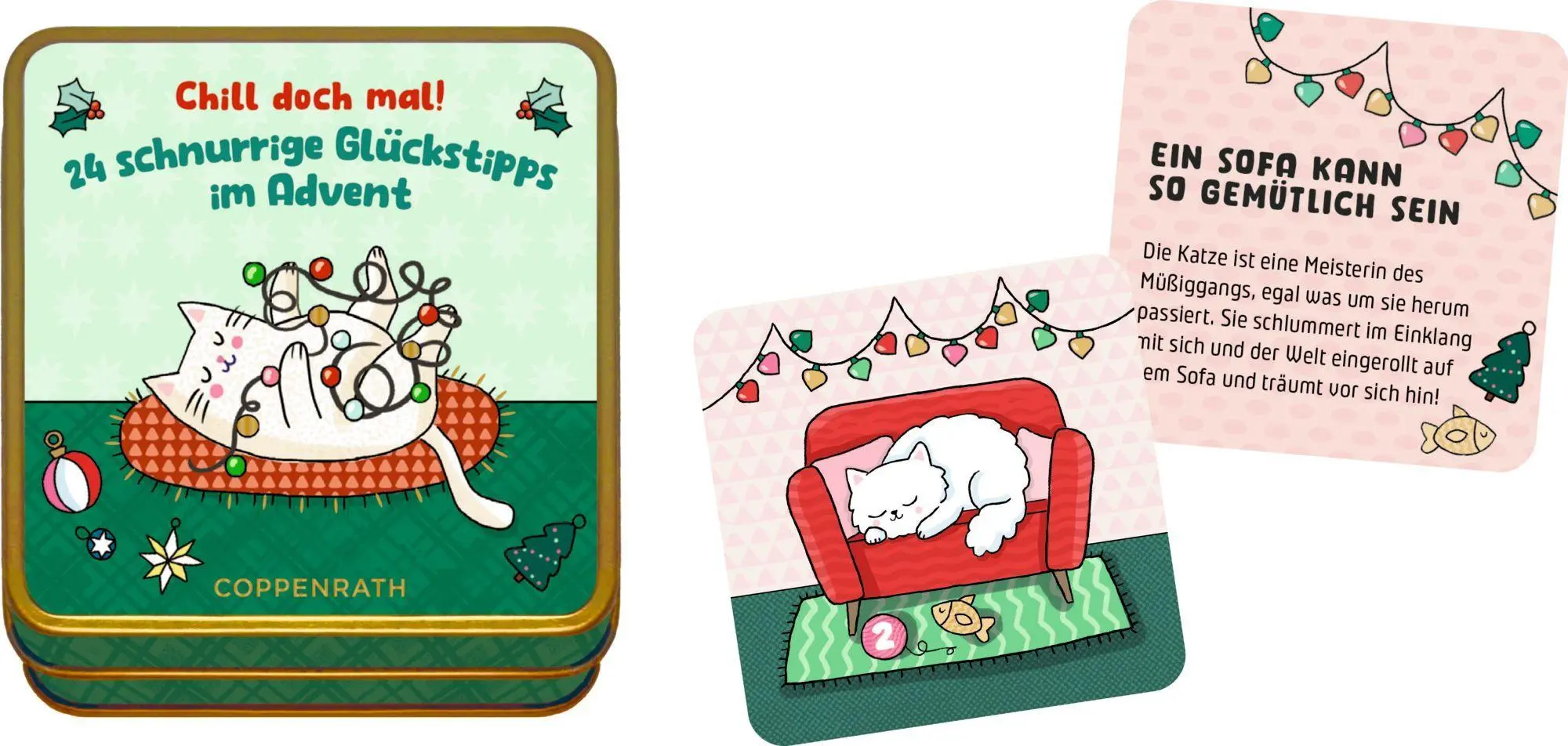 Bild: 4050003972244 | Mitmach-Dosen - Chill doch mal! 24x Yoga im Advent / 24 schnurrige...