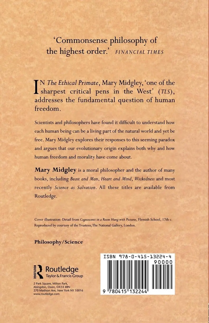 Rückseite: 9780415132244 | The Ethical Primate | Humans, Freedom and Morality | Mary Midgley