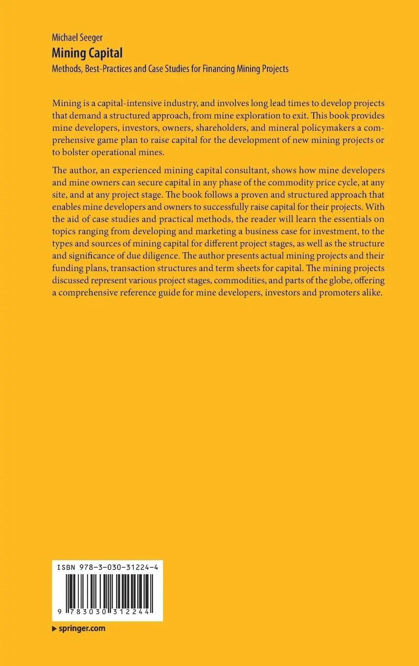 Rückseite: 9783030312244 | Mining Capital | Michael Seeger | Buch | xxiv | Englisch | 2019