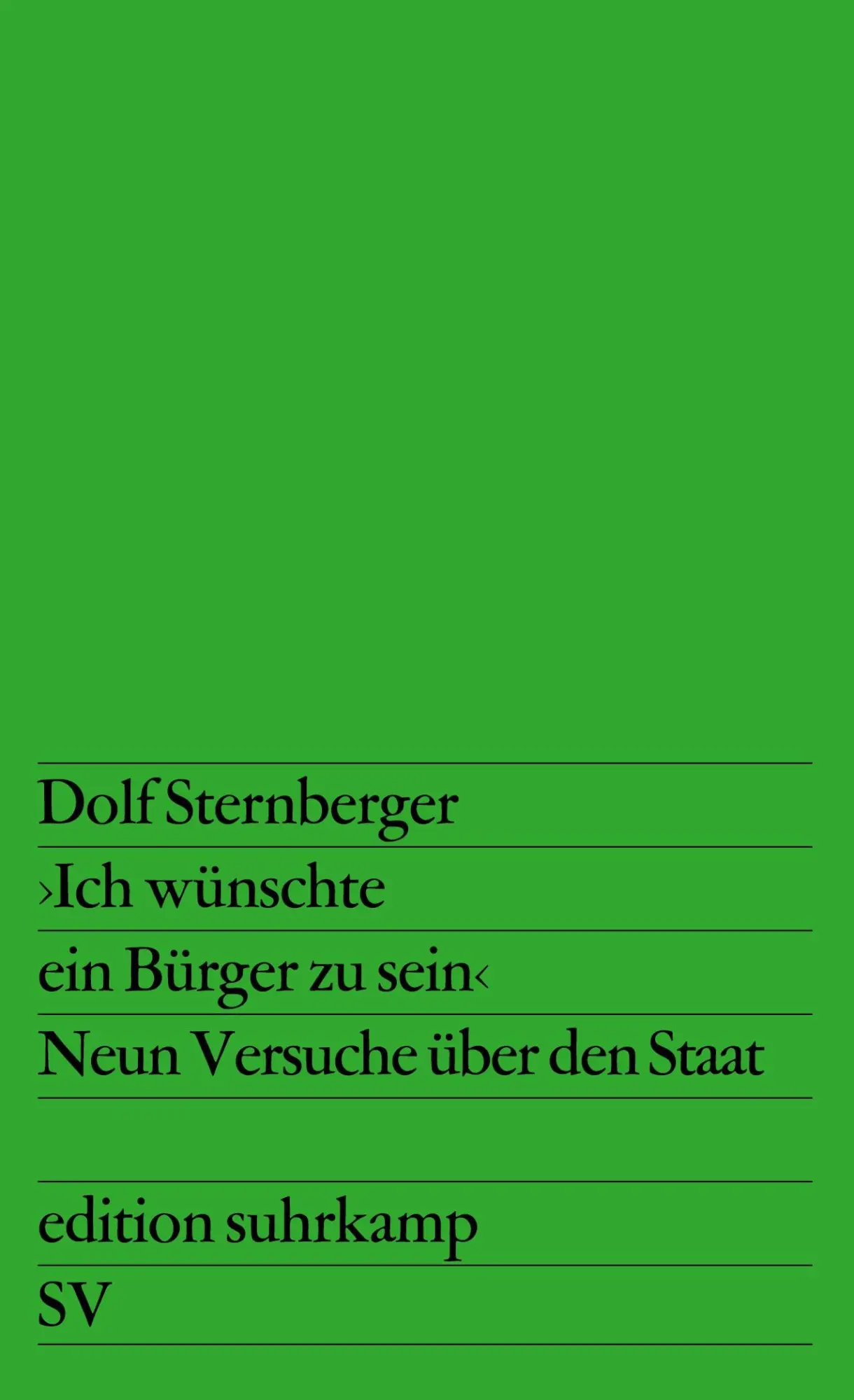 Cover: 9783518102244 | ¿Ich wünschte ein Bürger zu sein¿ | Neun Versuche über den Staat