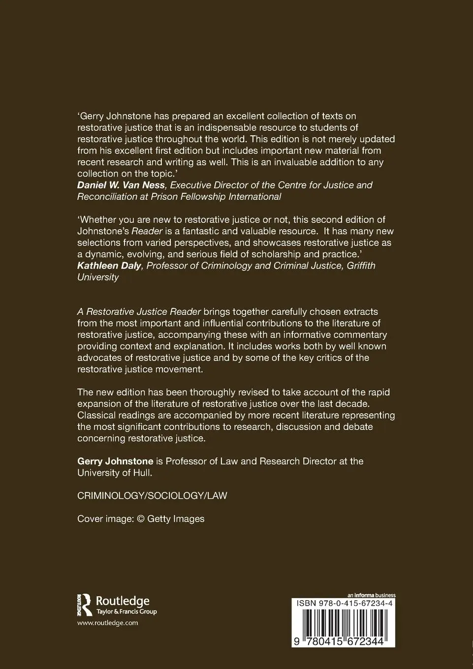 Rückseite: 9780415672344 | A Restorative Justice Reader | Gerry Johnstone | Taschenbuch | 2012