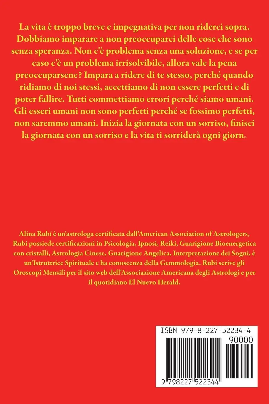 Rückseite: 9798227522344 | Ridi della vita, Prima della vita Rido di te | Rubi Astrólogas | Buch