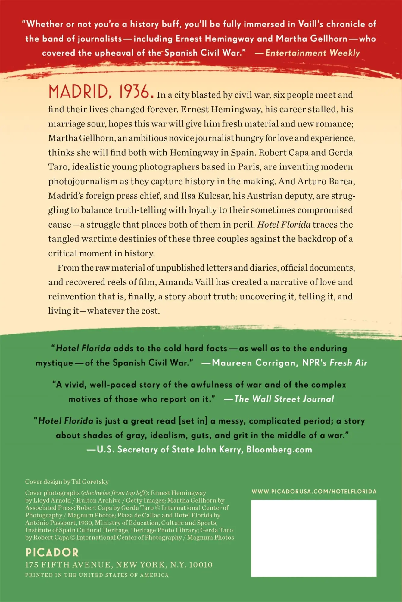 Rückseite: 9781250062444 | Hotel Florida | Truth, Love, and Death in the Spanish Civil War | Buch