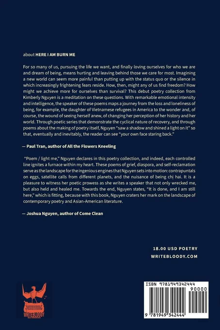 Rückseite: 9781949342444 | Here I Am Burn Me | Kimberly Nguyen | Taschenbuch | Englisch | 2022