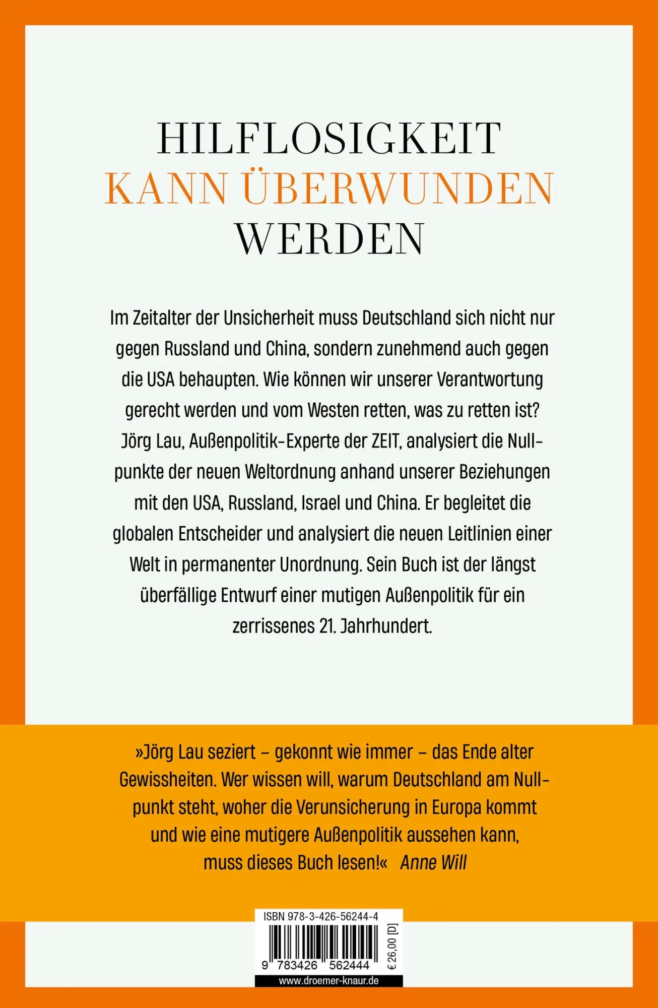 Rückseite: 9783426562444 | Der Westen sind jetzt wir | Jörg Lau | Buch | 384 S. | Deutsch | 2026