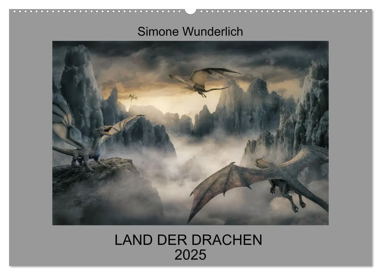 Cover: 9783435092444 | Land der Drachen (Wandkalender 2025 DIN A2 quer), CALVENDO...