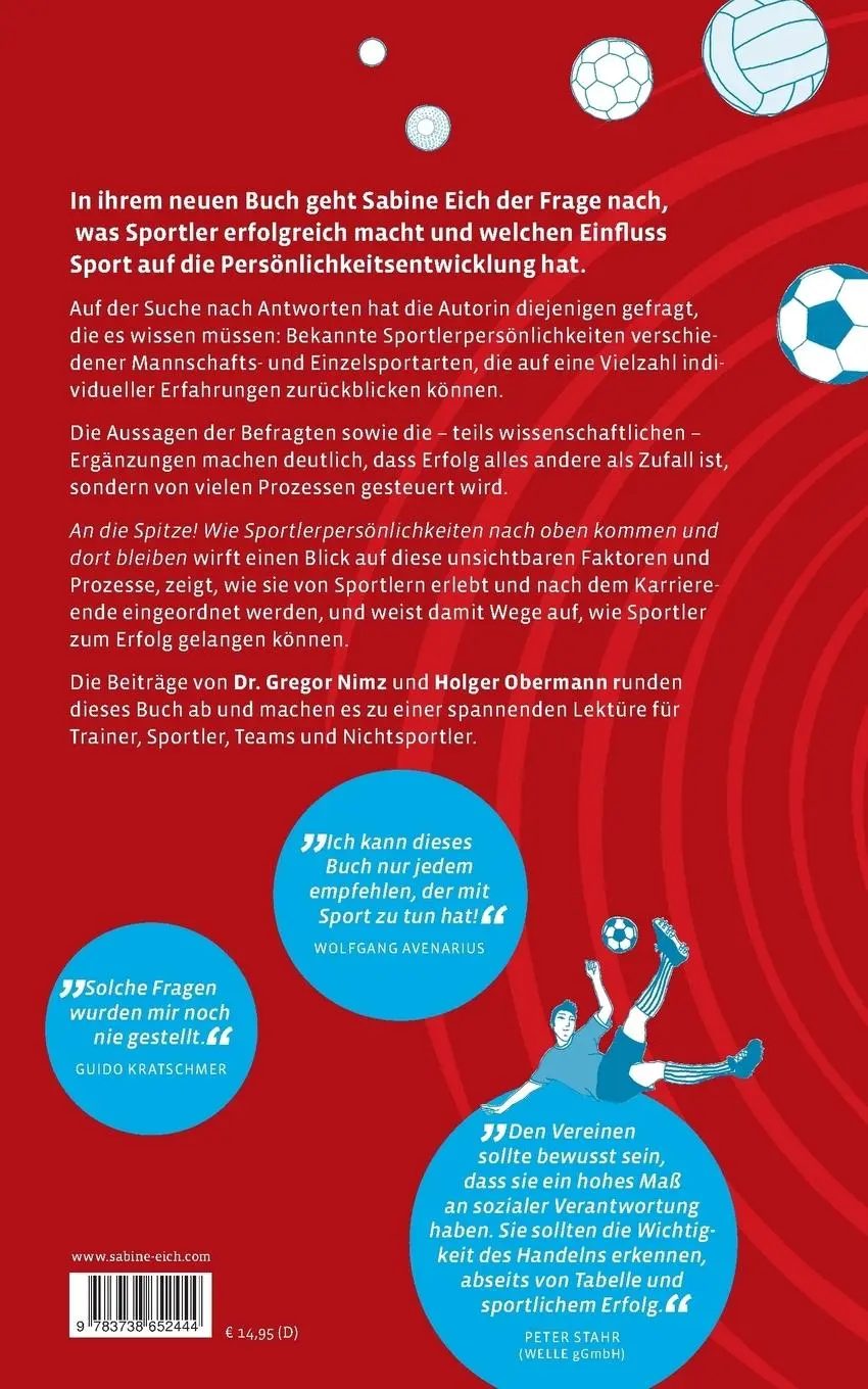 Rückseite: 9783738652444 | An die Spitze | Sabine Eich | Taschenbuch | Paperback | 176 S. | 2022