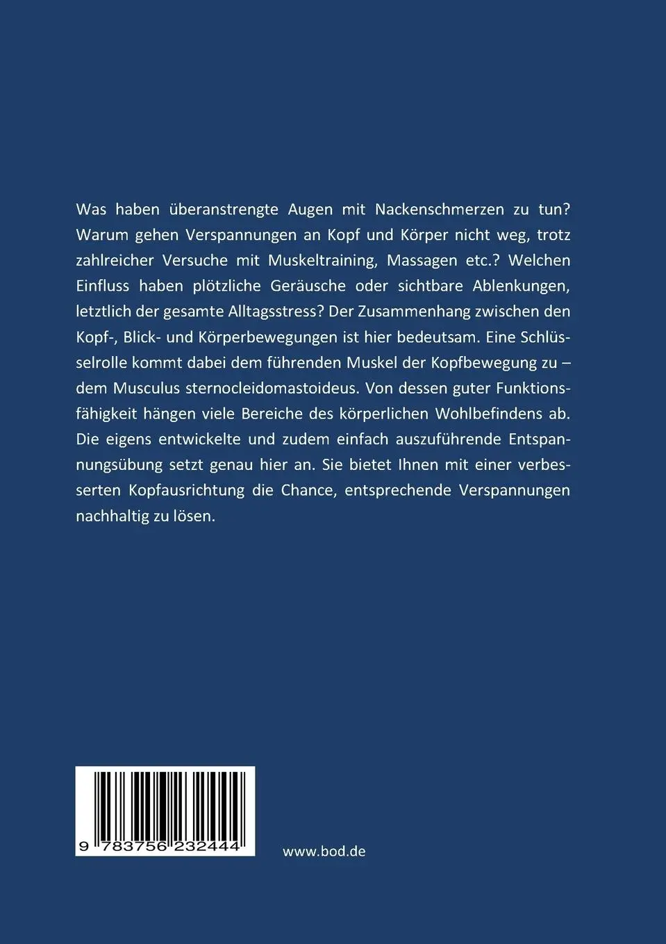 Rückseite: 9783756232444 | Entspannung der Kopfbewegungsmuskeln | Andreas Mehnert | Taschenbuch