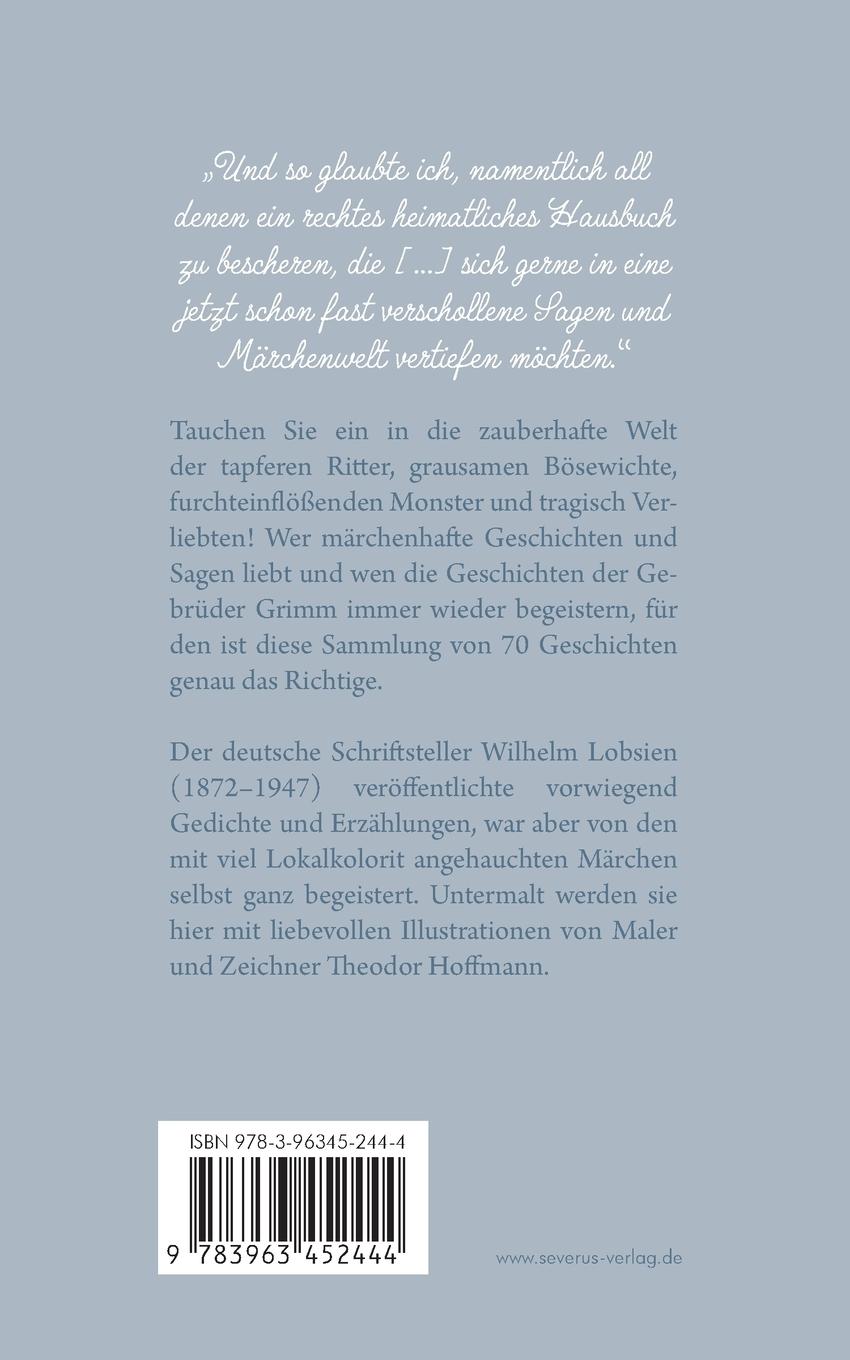Rückseite: 9783963452444 | Schleswig-Holsteinische Sagen und Märchen | Wilhelm Lobsien | Buch