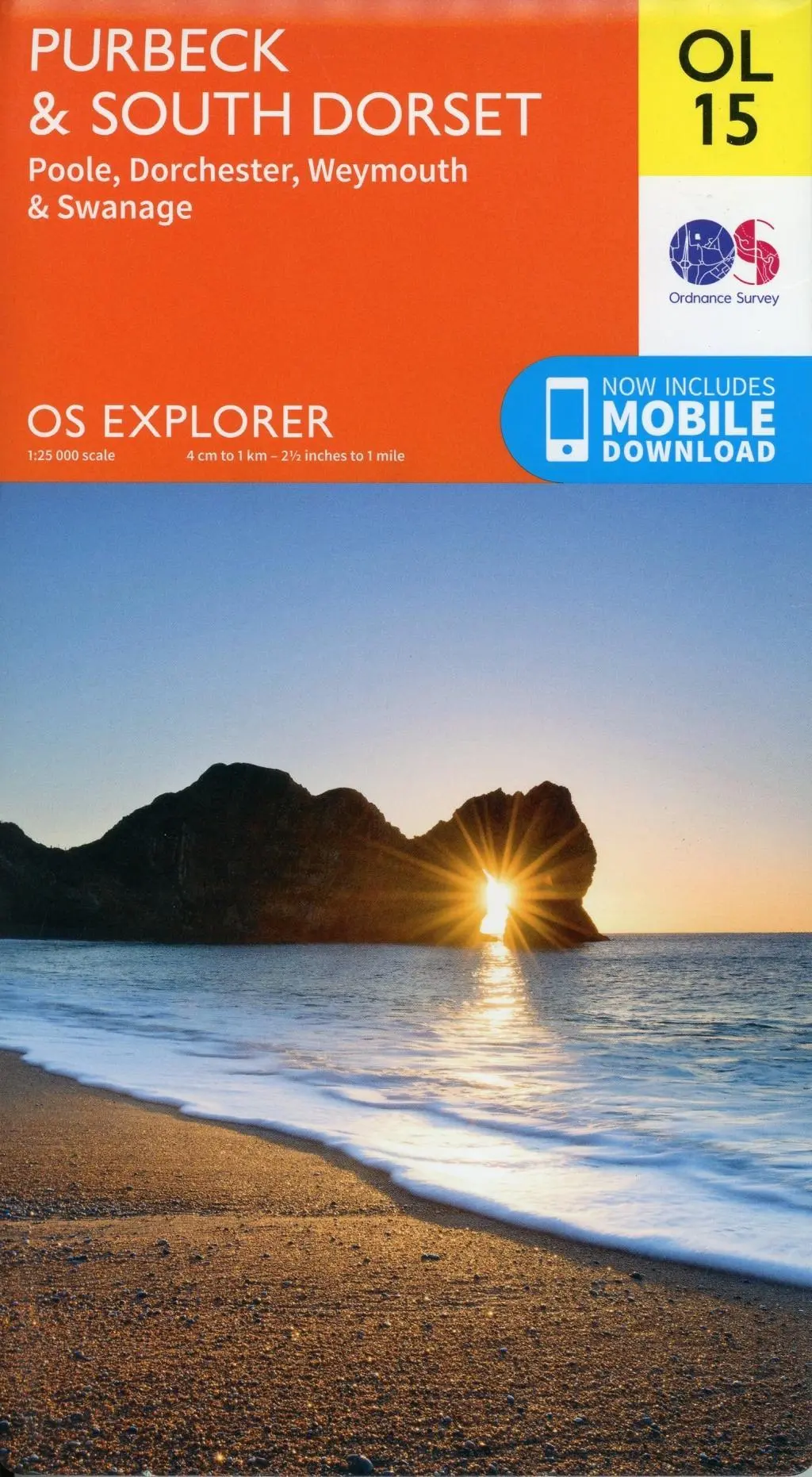 Cover: 9780319242544 | Purbeck &amp; South Dorset, Poole, Dorchester, Weymouth &amp; Swanage | Survey
