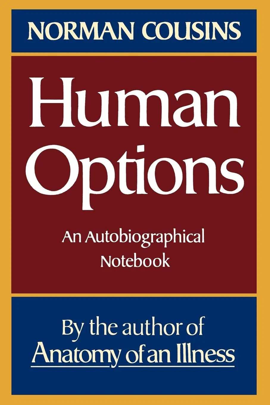 Cover: 9780393332544 | Human Options | An Autobiographical Notebook | Norman Cousins | Buch