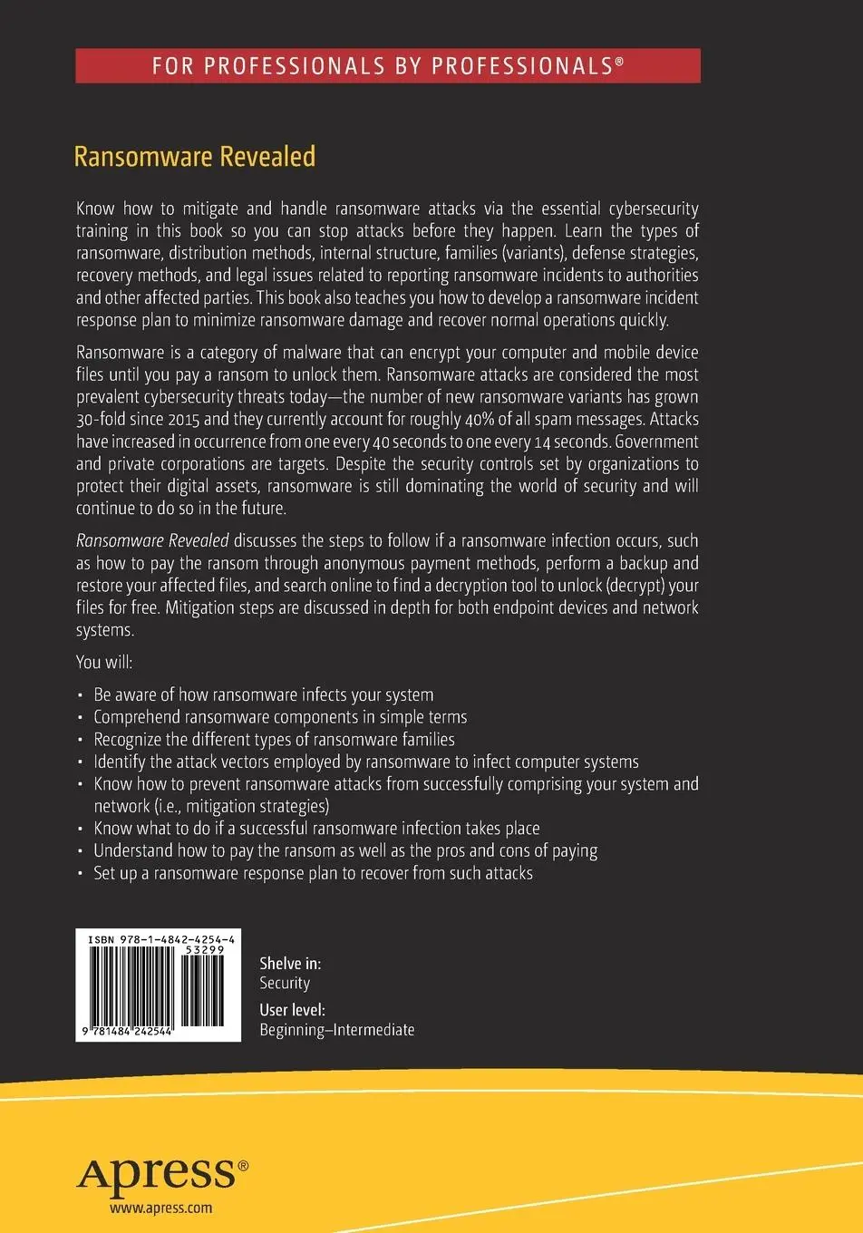Rückseite: 9781484242544 | Ransomware Revealed | Nihad A. Hassan | Taschenbuch | xx | Englisch