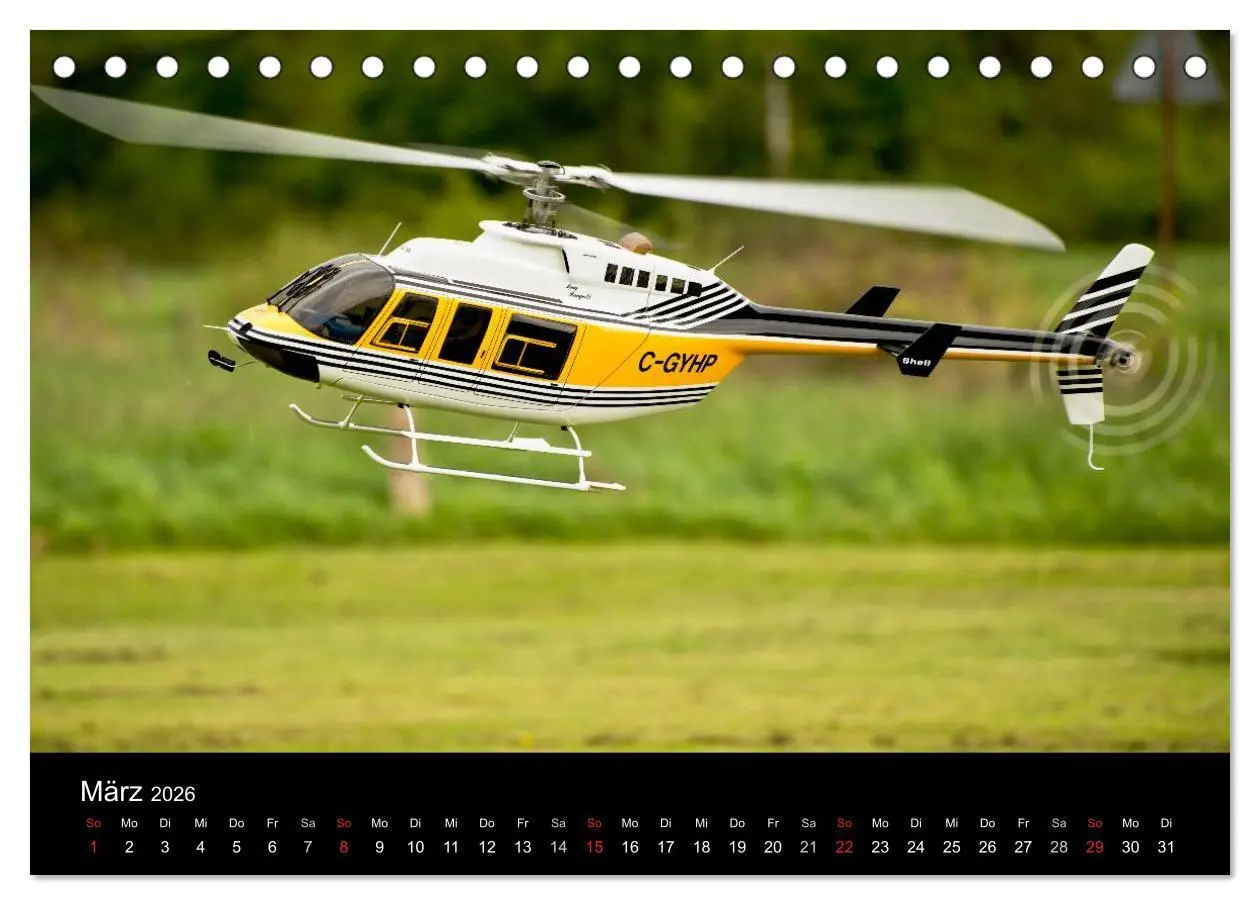 Bild: 9783516192544 | Modellhubschrauber (Tischkalender 2026 DIN A5 quer), CALVENDO...