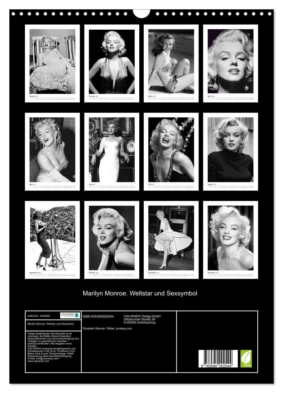 Bild: 9783594002544 | Marilyn Monroe. Weltstar und Sexsymbol (Wandkalender 2027 DIN A3...