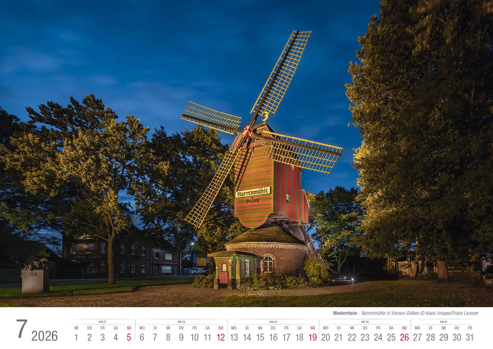Bild: 9783965352544 | Niederrhein 2026 Bildkalender A3 Spiralbindung | Holger Klaes | 2026