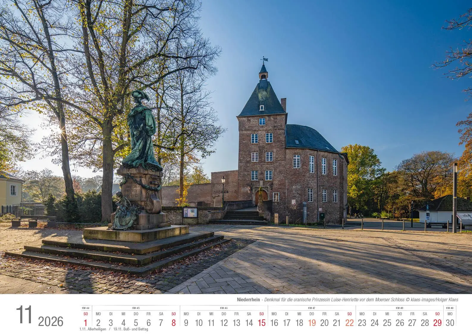 Bild: 9783965352544 | Niederrhein 2026 Bildkalender A3 Spiralbindung | Holger Klaes | 2026
