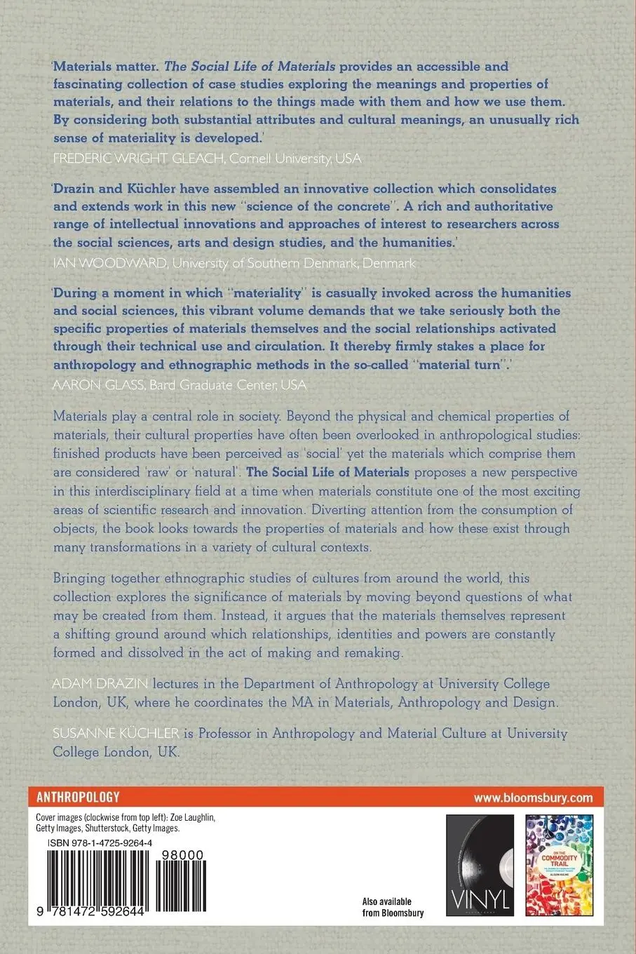 Rückseite: 9781472592644 | The Social Life of Materials | Studies in Materials and Society | Buch
