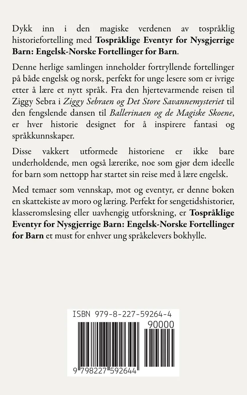 Rückseite: 9798227592644 | Tospråklige Eventyr for Nysgjerrige Barn | Artici Kids | Taschenbuch