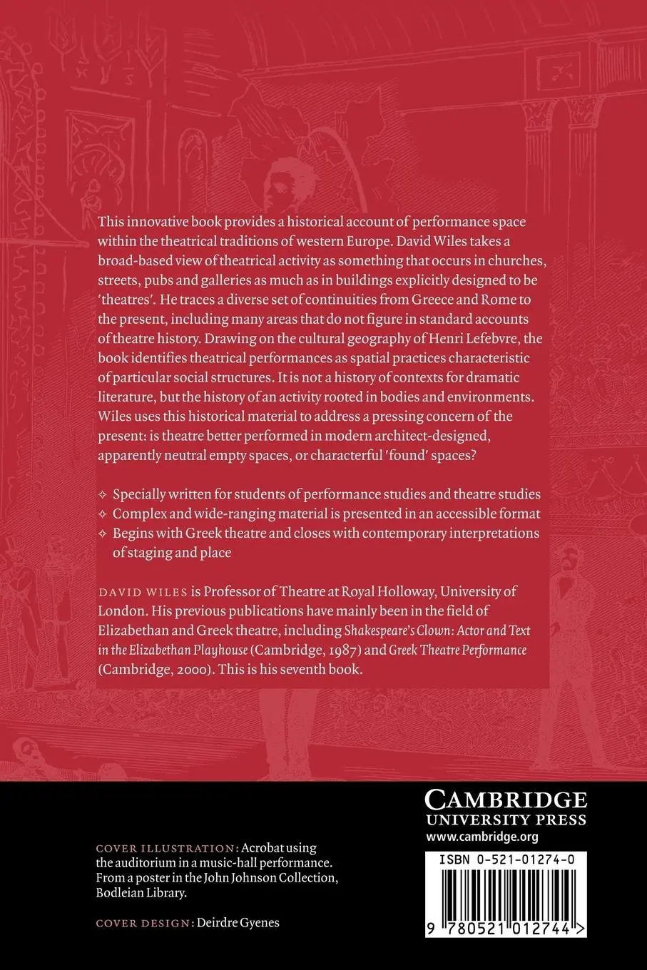 Rückseite: 9780521012744 | A Short History of Western Performance Space | David Wiles | Buch