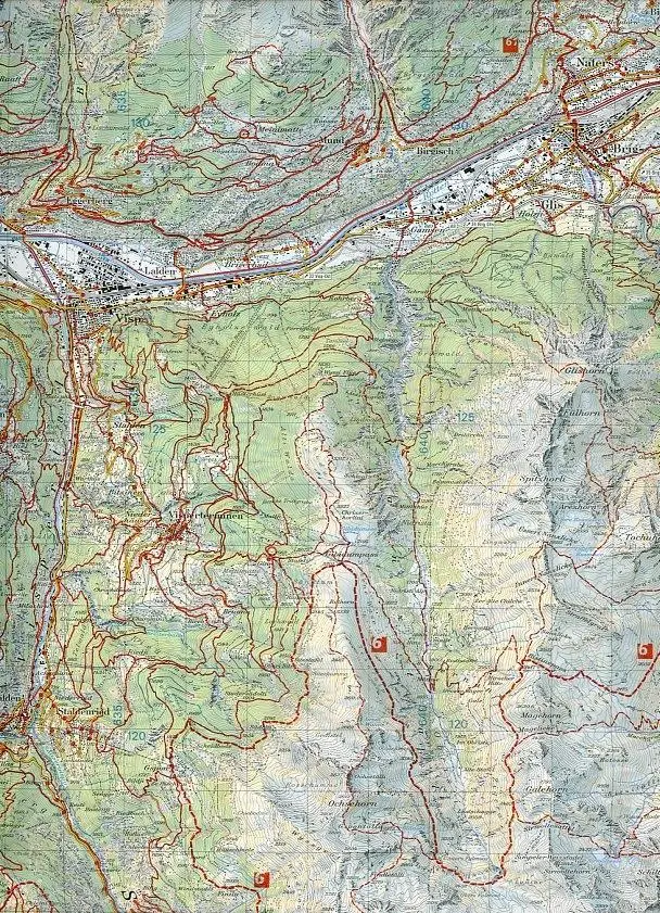 Bild: 9783302302744 | Swisstopo 1 : 50 000 Visp | Bundesamt für Landestopografie swisstopo