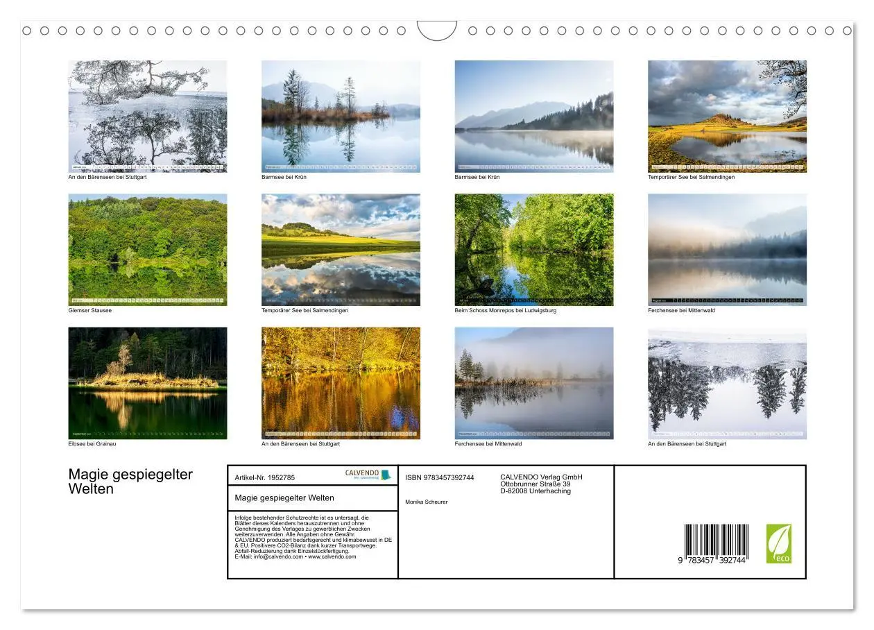 Bild: 9783457392744 | Magie gespiegelter Welten (Wandkalender 2026 DIN A3 quer), CALVENDO...