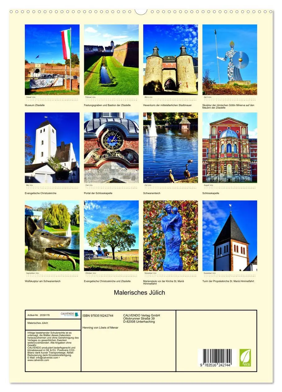 Bild: 9783516242744 | Malerisches Jülich (hochwertiger Premium Wandkalender 2026 DIN A2...