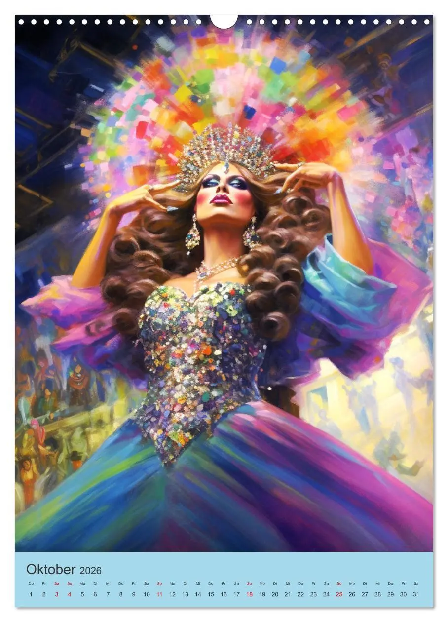 Bild: 9783516312744 | Dragqueens. Drag- und Travestie Kunst. Illustrationen (Wandkalender...
