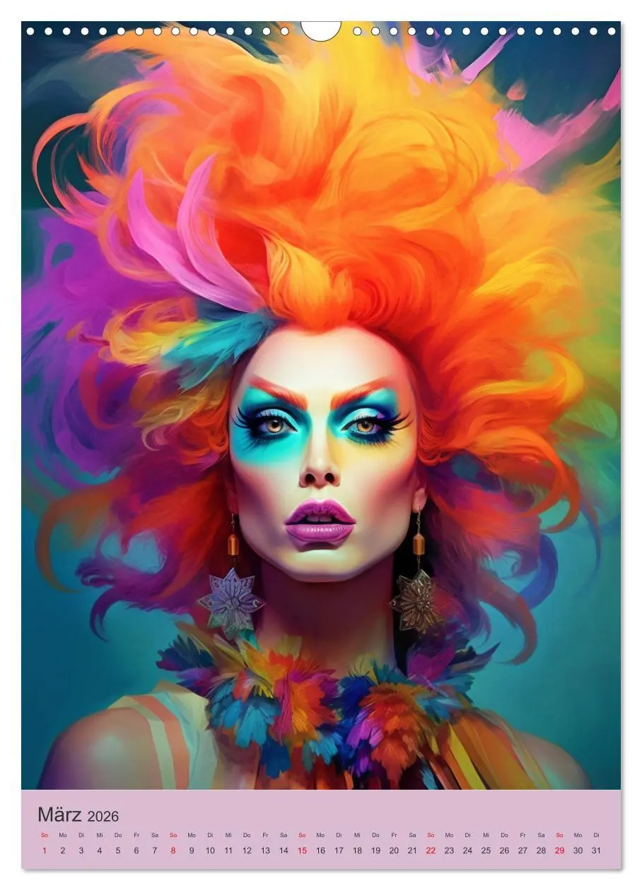 Bild: 9783516312744 | Dragqueens. Drag- und Travestie Kunst. Illustrationen (Wandkalender...