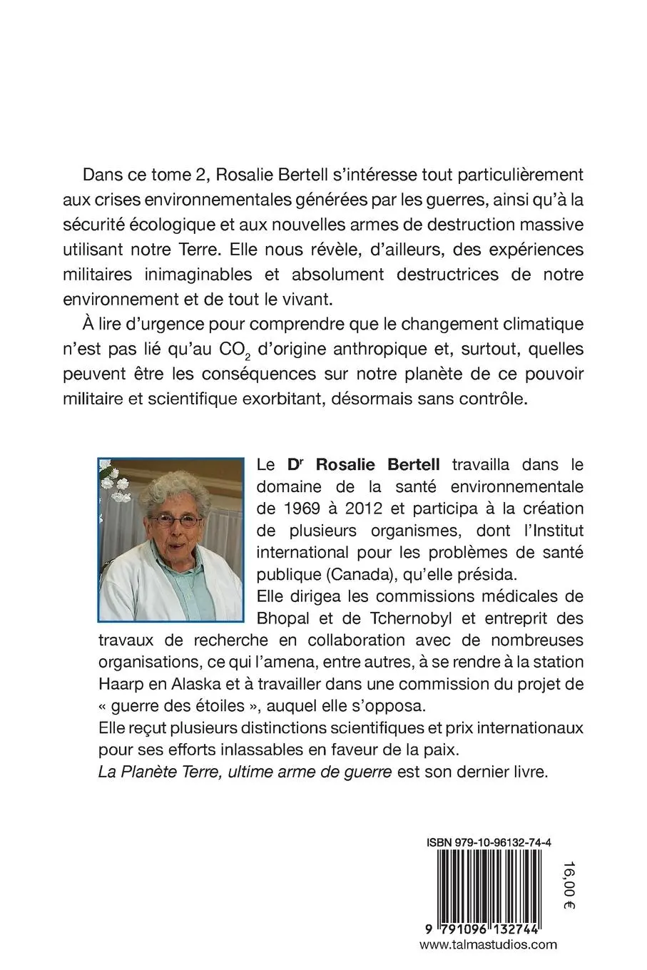Rückseite: 9791096132744 | La Planète Terre, ultime arme de guerre - T. 2 | Rosalie Bertell