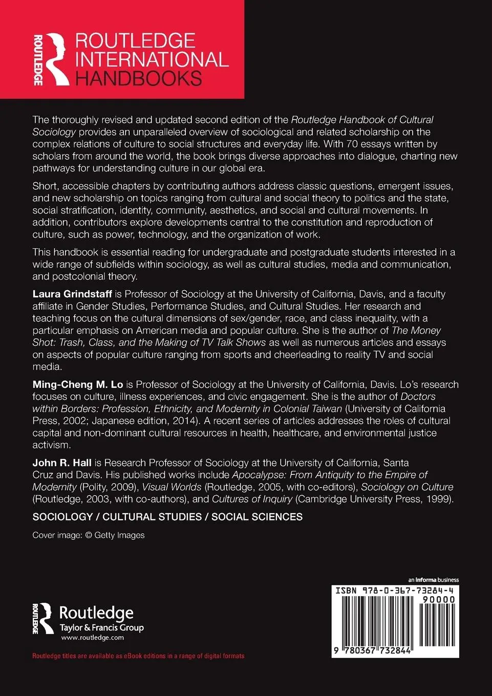 Rückseite: 9780367732844 | Routledge Handbook of Cultural Sociology | Laura Grindstaff (u. a.)