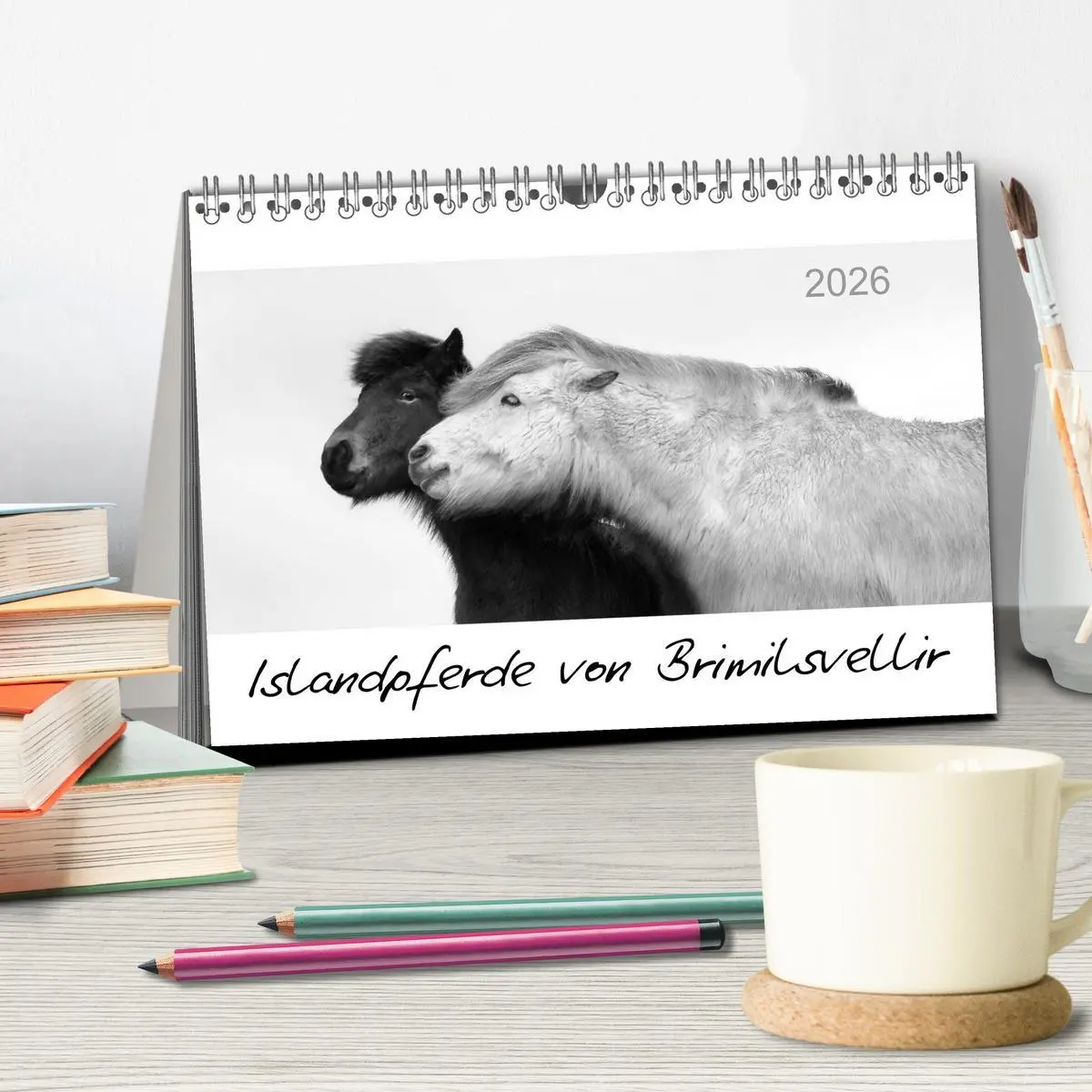 Bild: 9783516162844 | Islandpferde von Brimilsvellir (Tischkalender 2026 DIN A5 quer),...