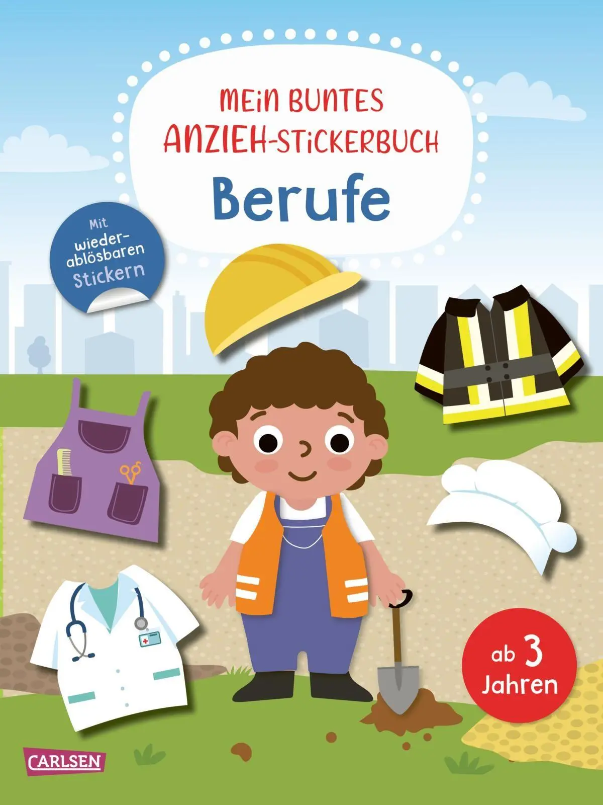 Cover: 9783551192844 | Mein buntes Anzieh-Stickerbuch: Berufe | Carmen Eisendle | Taschenbuch