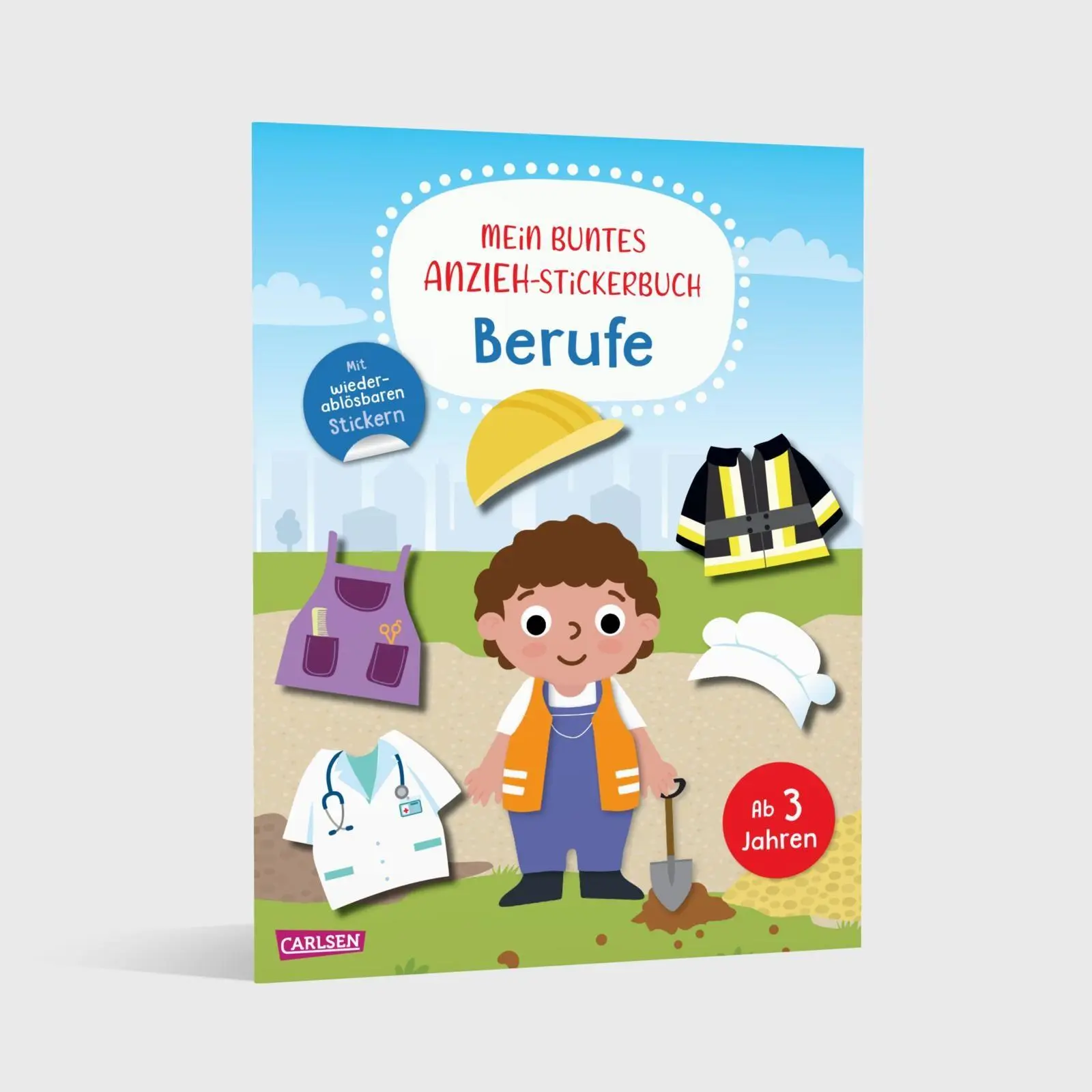 Bild: 9783551192844 | Mein buntes Anzieh-Stickerbuch: Berufe | Carmen Eisendle | Taschenbuch