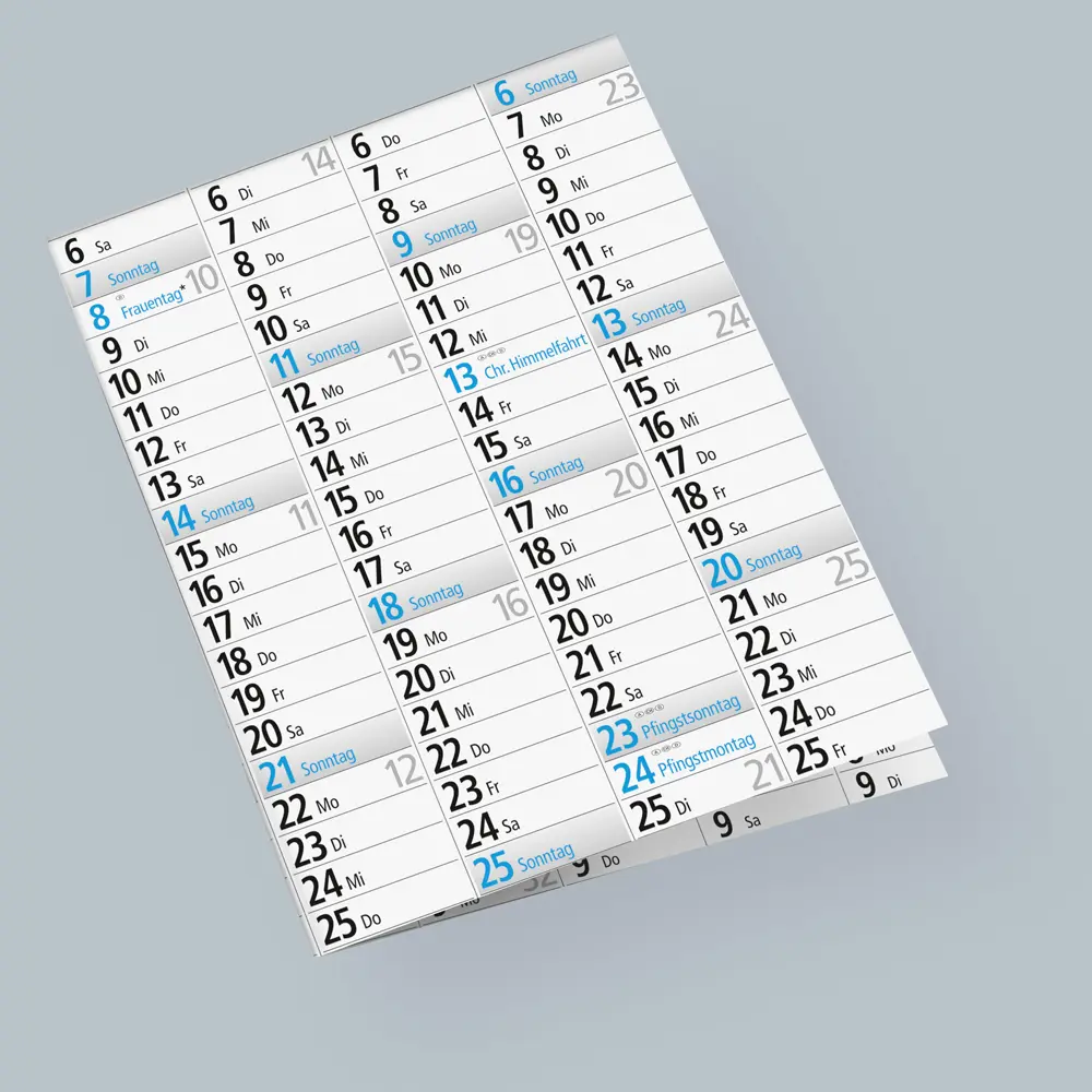 Bild: 4003273792944 | Plakatkalender 2027, 1210×770 mm | 1 Seite = 14 Monate | Kalender