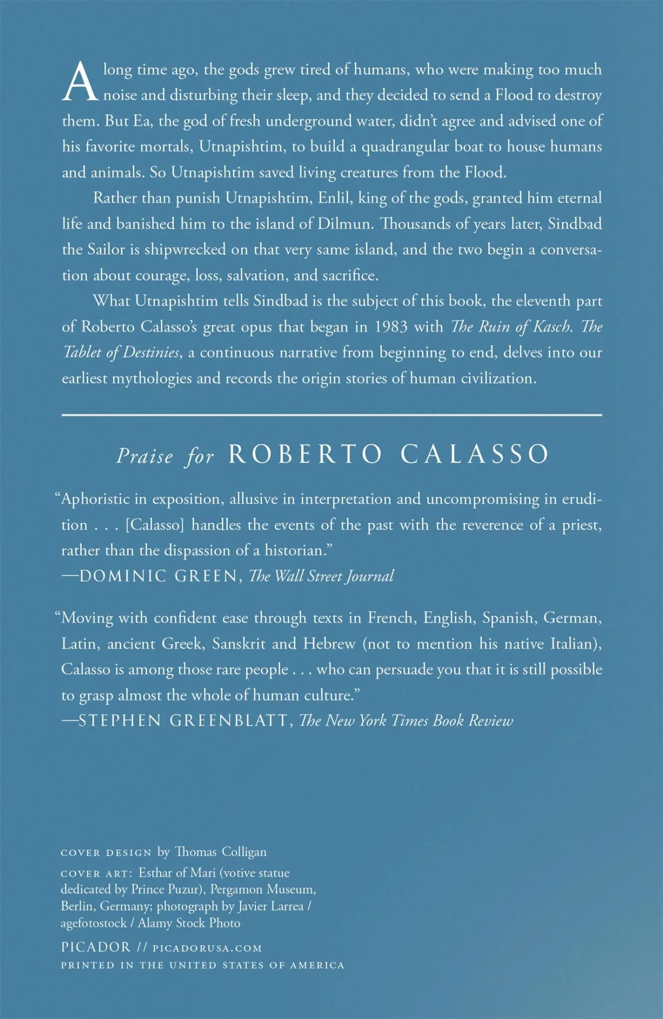 Rückseite: 9781250872944 | Tablet of Destinies | Roberto Calasso | Taschenbuch | Englisch | 2023