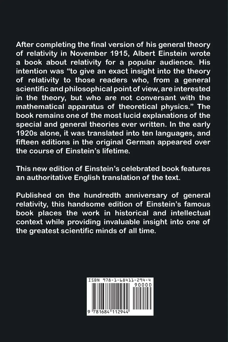 Rückseite: 9781684112944 | Relativity | Albert Einstein | Taschenbuch | Englisch | 2017