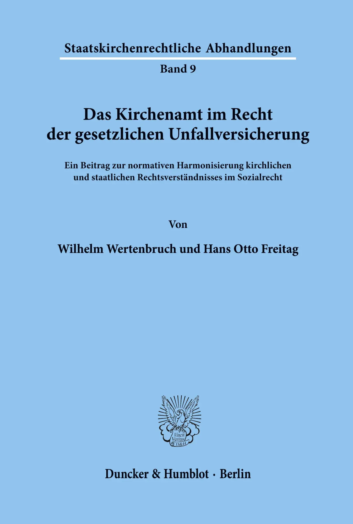 Cover: 9783428042944 | Das Kirchenamt im Recht der gesetzlichen Unfallversicherung. | Buch