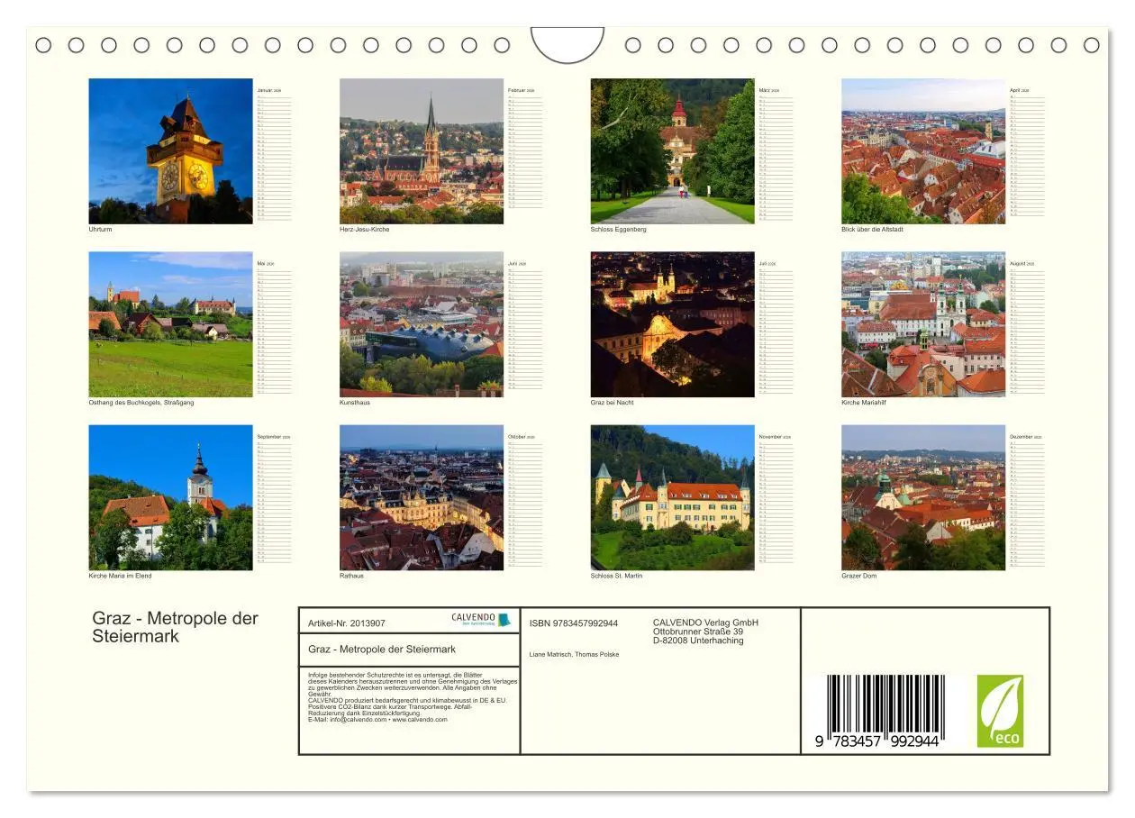 Bild: 9783457992944 | Graz - Metropole der Steiermark (Wandkalender 2026 DIN A4 quer),...