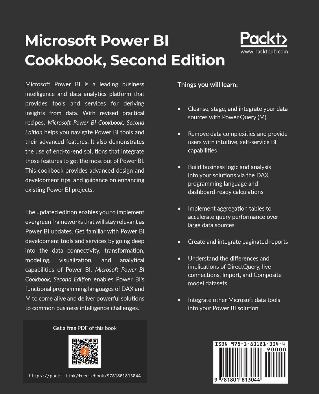 Rückseite: 9781801813044 | Microsoft Power BI Cookbook - Second Edition | Greg Deckler (u. a.)