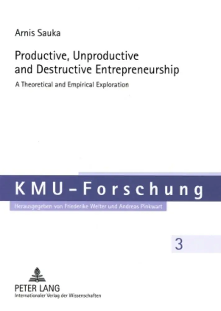 Cover: 9783631573044 | Productive, Unproductive and Destructive Entrepreneurship | Sauka