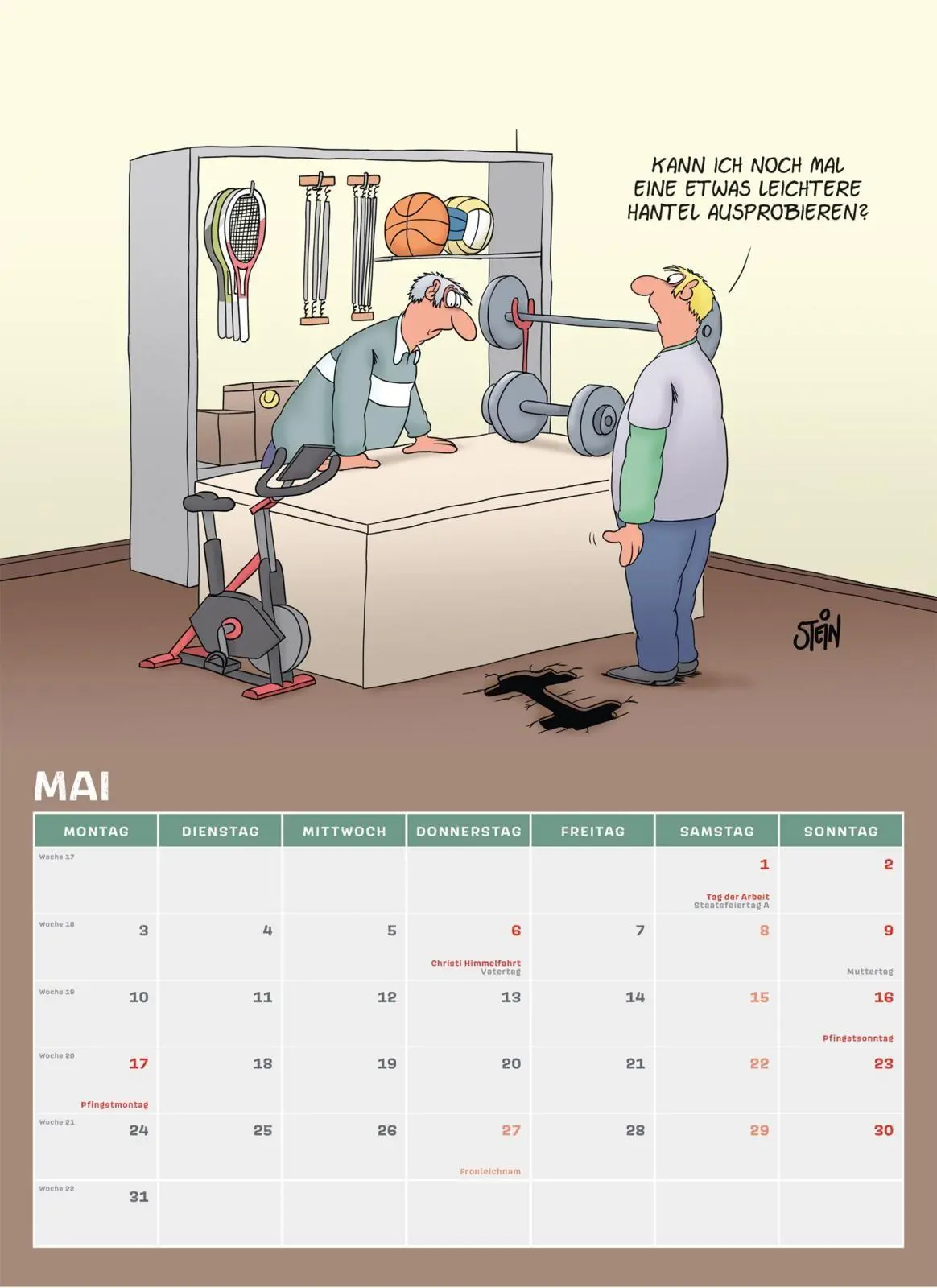 Bild: 9783830323044 | Uli Stein Männer Kalender 2027: Monatskalender für die Wand | Stein