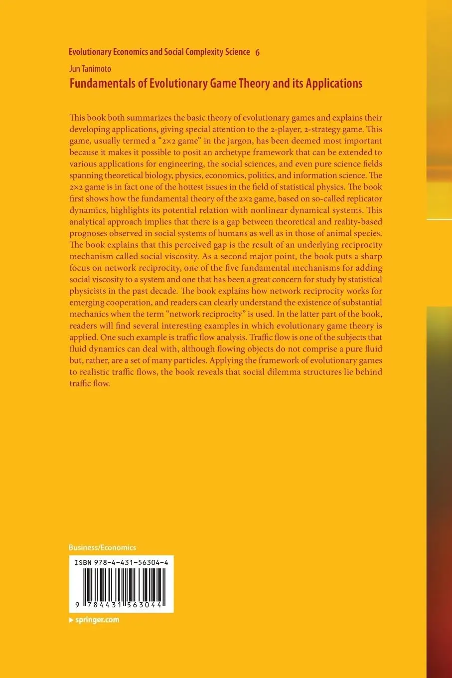 Rückseite: 9784431563044 | Fundamentals of Evolutionary Game Theory and its Applications | Buch