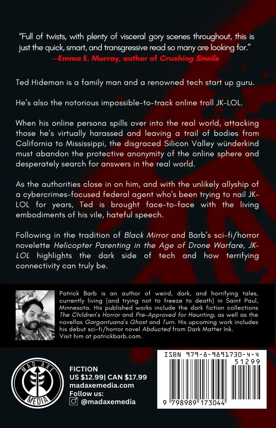 Rückseite: 9798989173044 | JK-LOL | Patrick Barb | Taschenbuch | Englisch | 2025 | Mad Axe Media