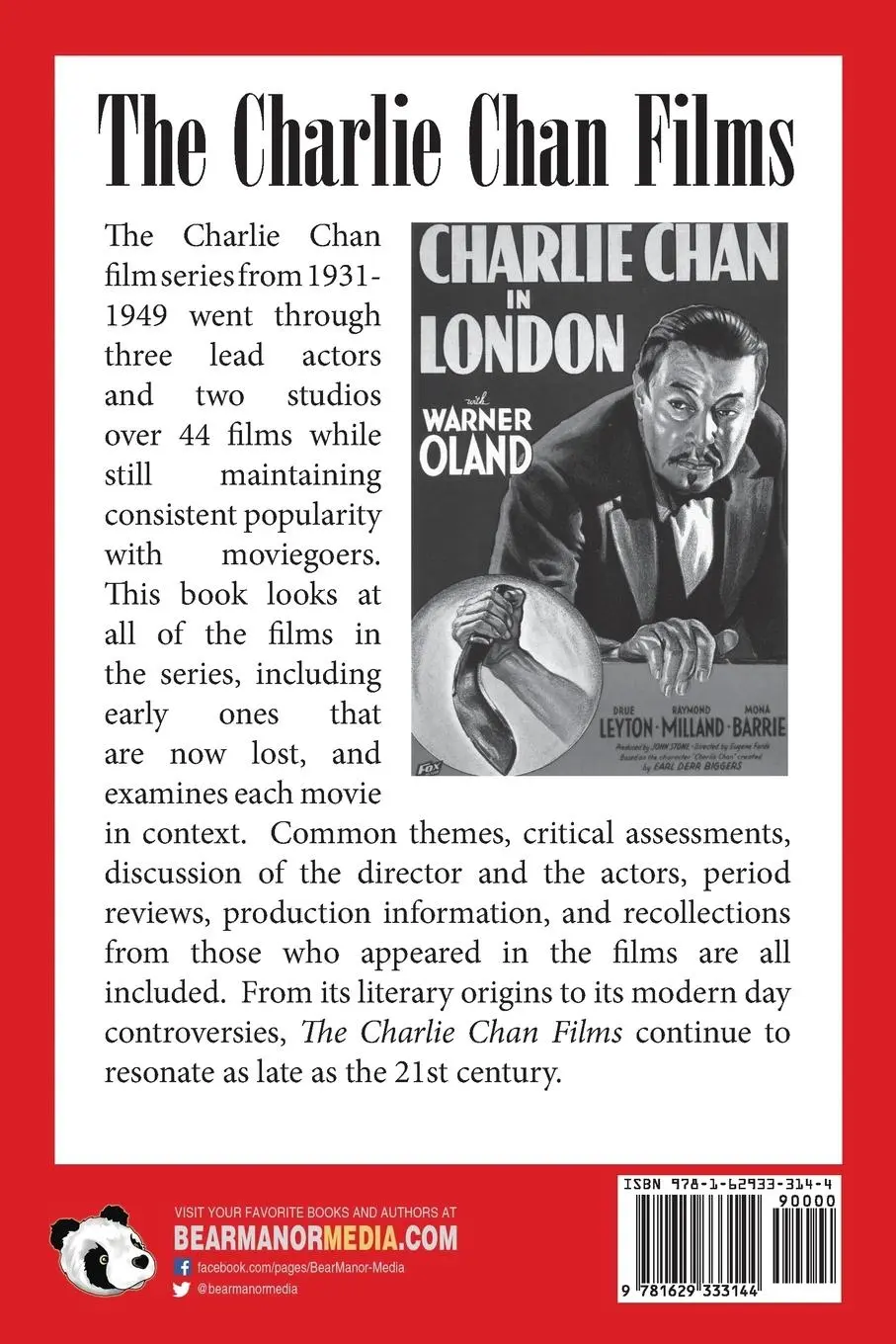 Rückseite: 9781629333144 | The Charlie Chan Films | James L. Neibaur | Taschenbuch | Englisch