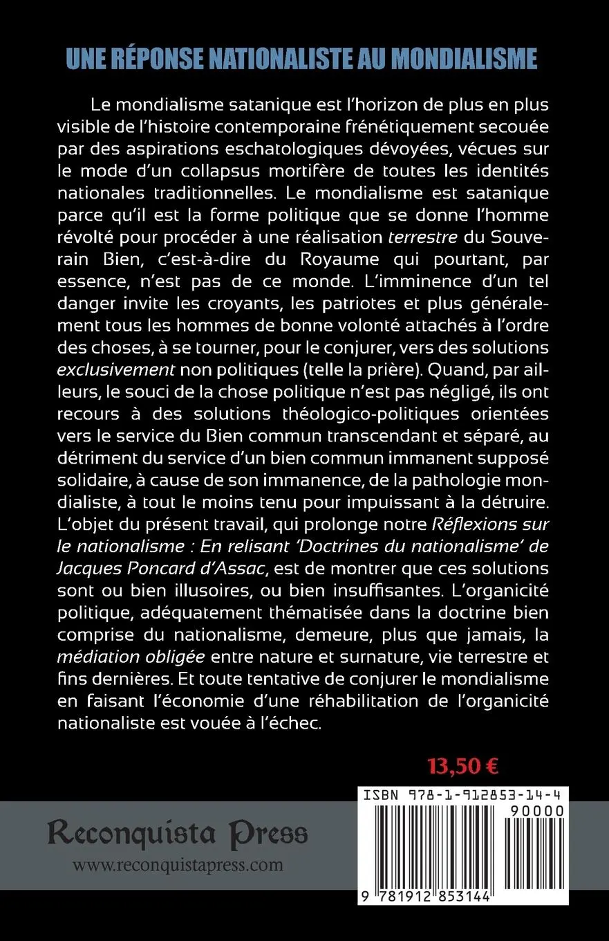 Rückseite: 9781912853144 | Une réponse nationaliste au mondialisme | Jean-Jacques Stormay | Buch